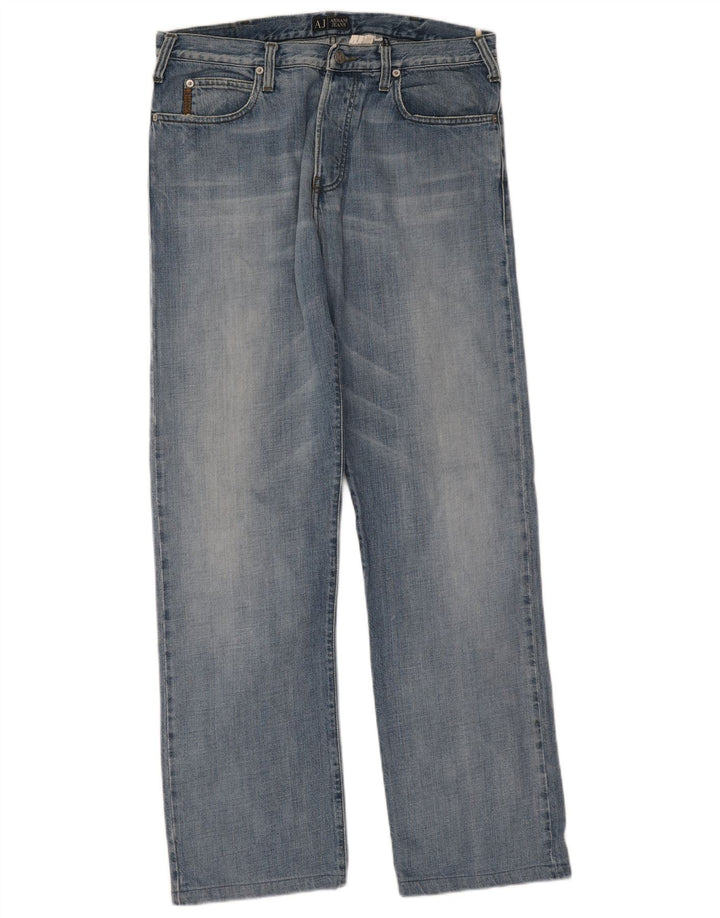 Armani Homme Jean Droit W34 L31 Bleu Coton