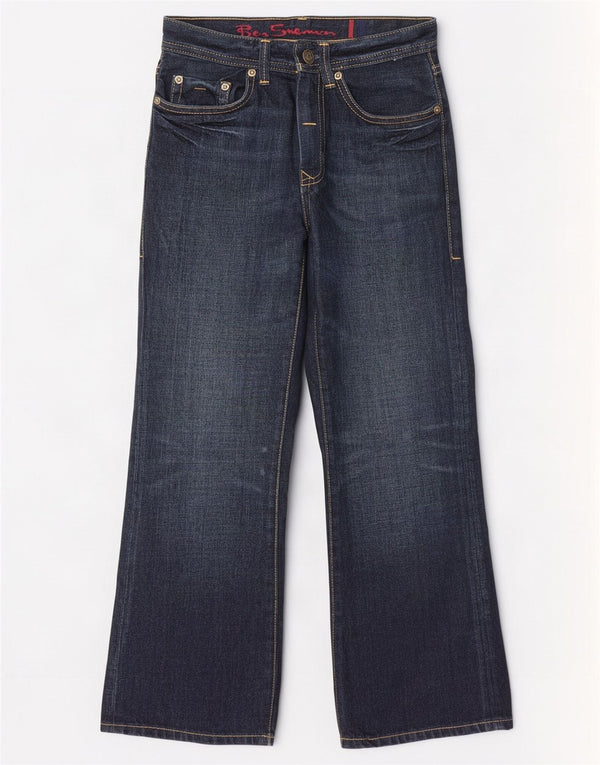 Ben Sherman Jean large femme W24 L25 bleu marine coton