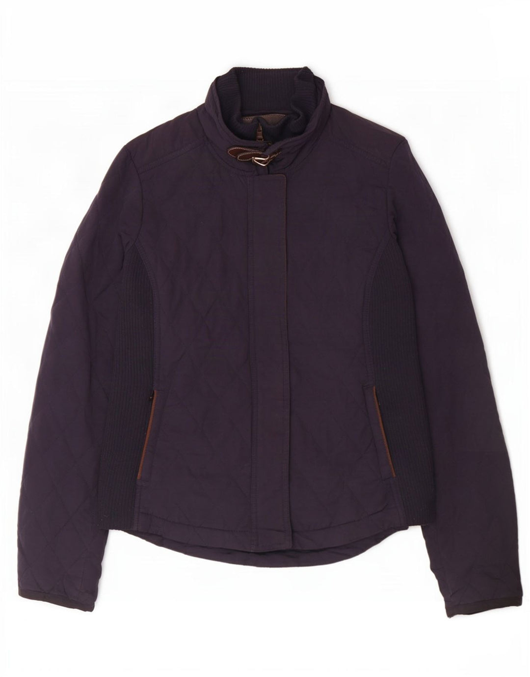 Massimo Dutti Veste matelassée pour femme UK 12 Bleu marine moyen Polyester
