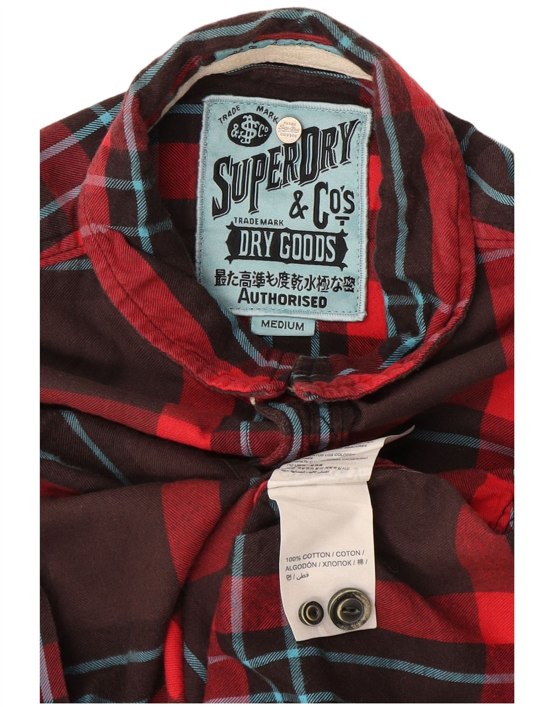 Superdry Chemise En Flanelle Homme Marron Moyen Carreaux Coton