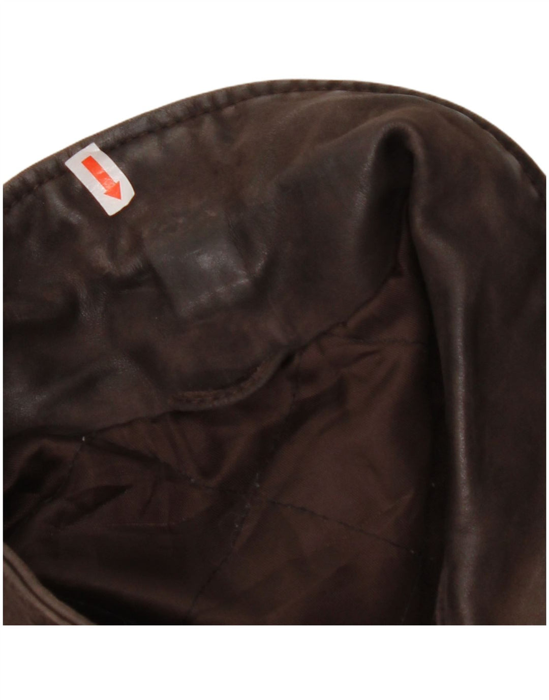 VINTAGE Veste en cuir homme UK 36 Petit cuir marron