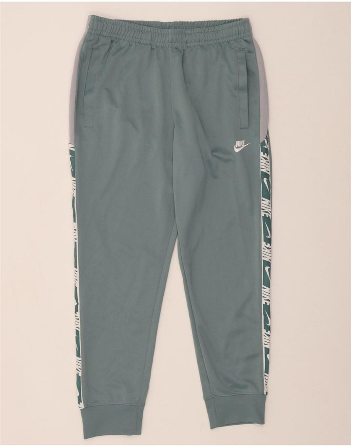 NIKE Pantalon de survêtement graphique pour homme en polyester vert moyen