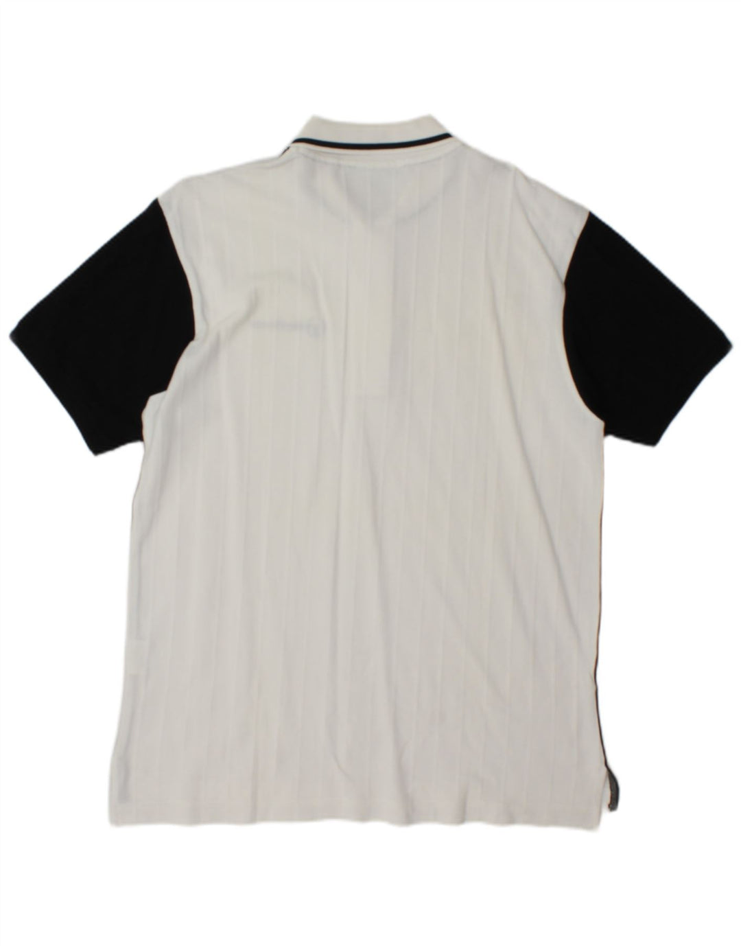 Sergio Tacchini Polo Homme Blanc Moyen Coton Colorblock