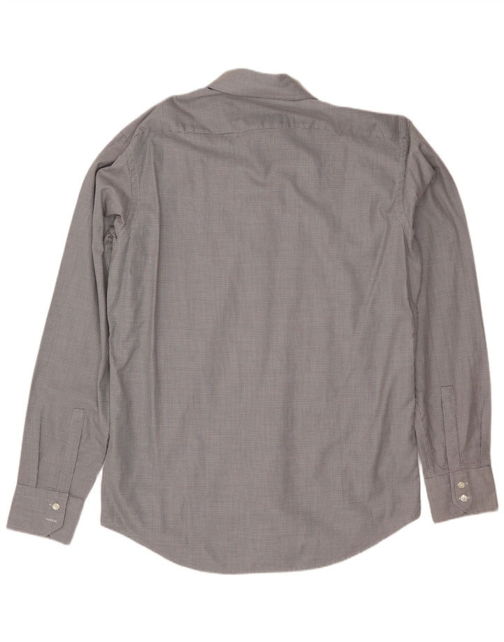 Hugo Boss Chemise Homme Taille 40 15 3/4 Coton tacheté gris moyen