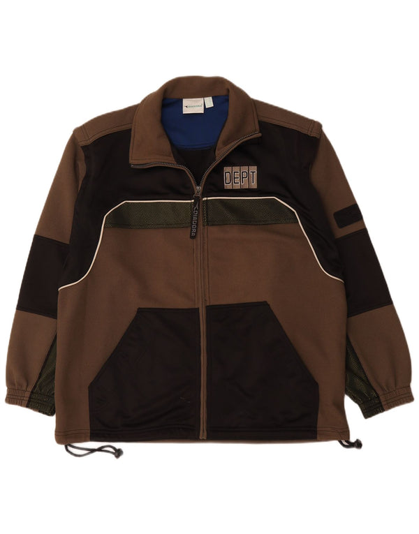 Diadora Veste de survêtement coupe ample pour homme UK 38 Marron moyen Colourblock
