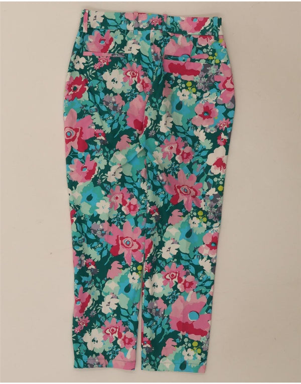 Calliope Womens High Waist Cropped Trousers XS W25 L23 Multicoloured Floral