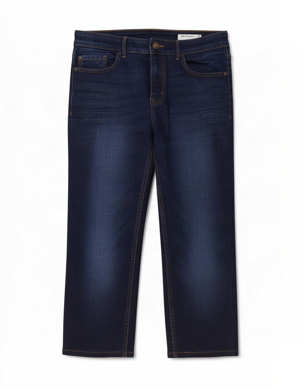 Marks & Spencer Jean droit pour femme UK 12 Medium W30 L19 Bleu marine