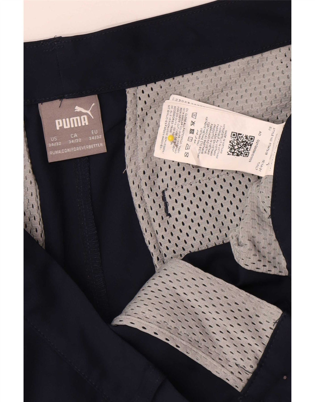 Puma Pantalon Chino Droit Homme W34 L32 Bleu Marine Polyester