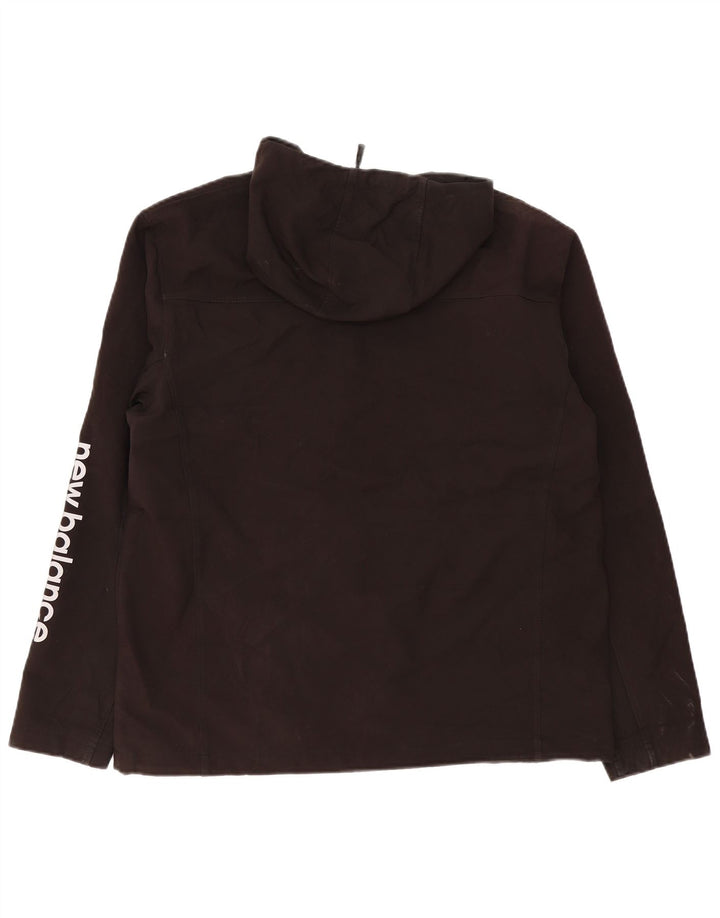 New Balance Veste de pluie à capuche pour homme UK 40 Large Noir Polyester
