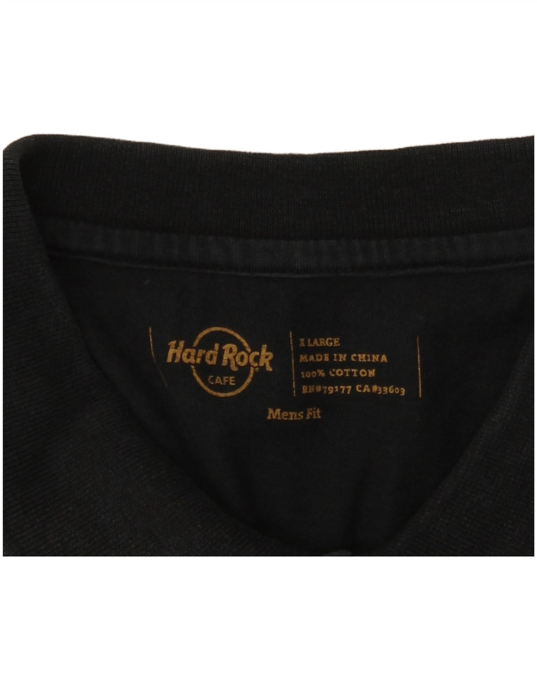 HARD ROCK CAFE Polo Graphique Copenhagen Homme XL Noir Coton