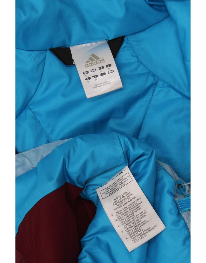 Adidas Femme Terrex Rembourré Gilet UK 12 Moyen Blanc Polyester