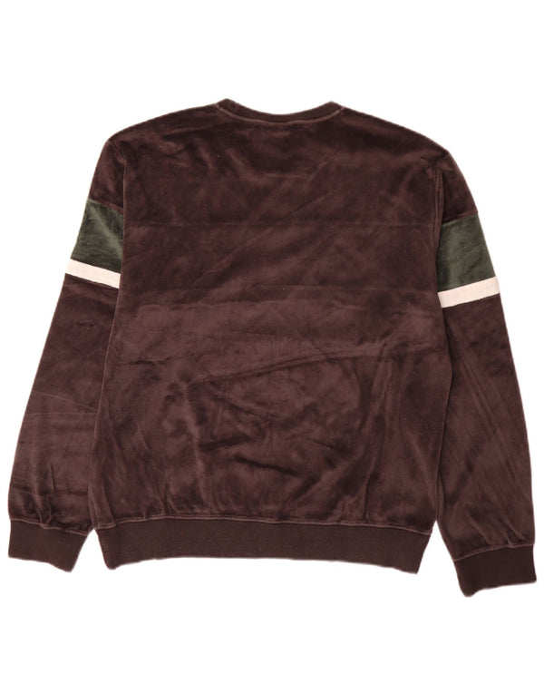 Champion Sweat-shirt en velours pour femme UK 16 Large Gris Colorblock