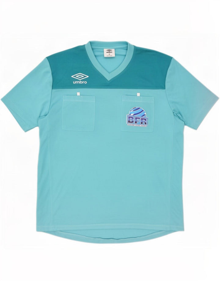 Umbro T-Shirt Graphique Homme XL Bleu Colorblock Polyester