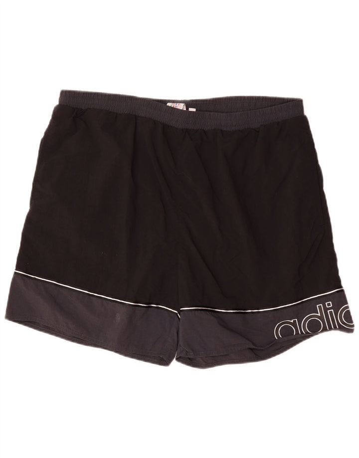 Adidas Maillot de bain graphique pour homme XL Noir Colorblock Polyester