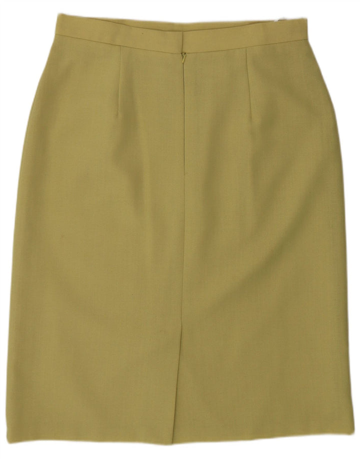 JAQUES VERT Jupe droite mi-longue taille haute pour femme UK 18 XL W33 Vert