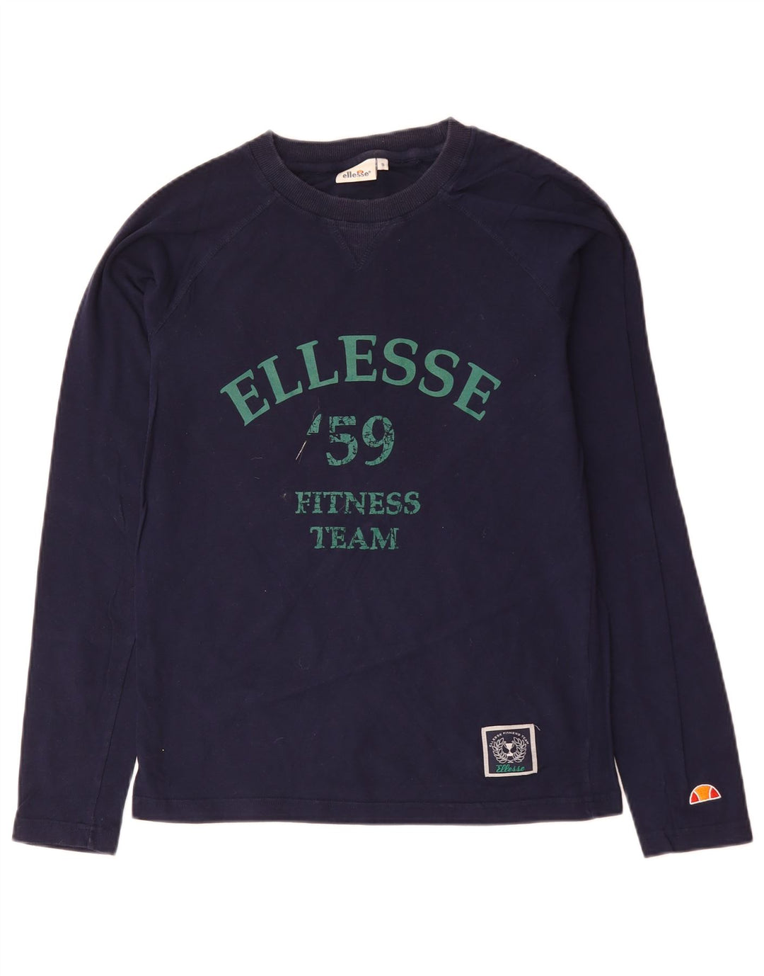 ELLESSE Haut Graphique Homme Manches Longues Petit Bleu Marine Coton