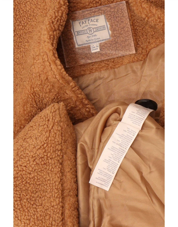 Fat Face Manteau Teddy Bear pour Femme UK 12 Polyester Beige Moyen