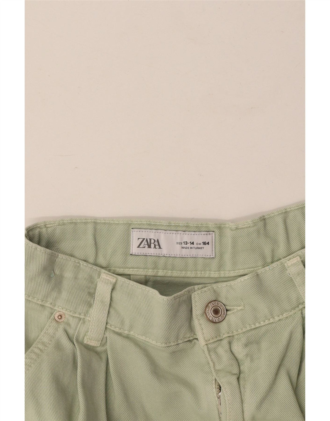 Short Chino Pegged Fille ZARA 13-14 Ans W26 Vert
