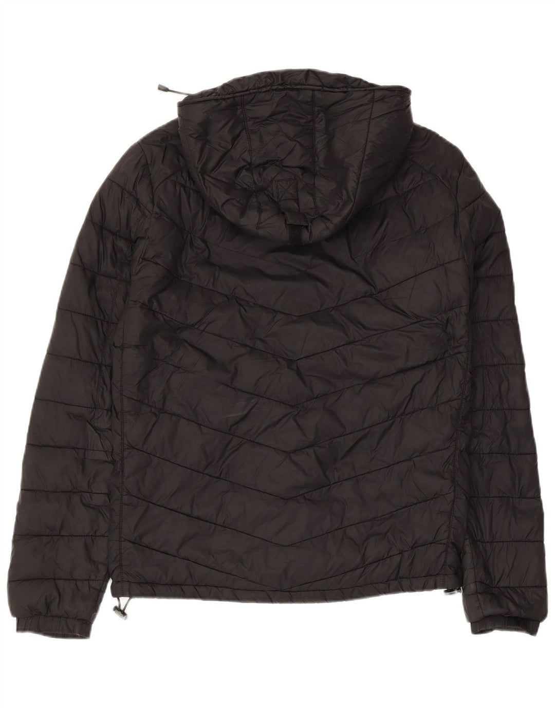 ZARA Veste matelassée à capuche pour homme UK 36 Small Noir