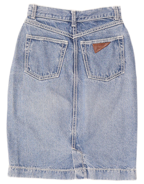 VINTAGE Jupe en jean femme W24 XS Coton bleu