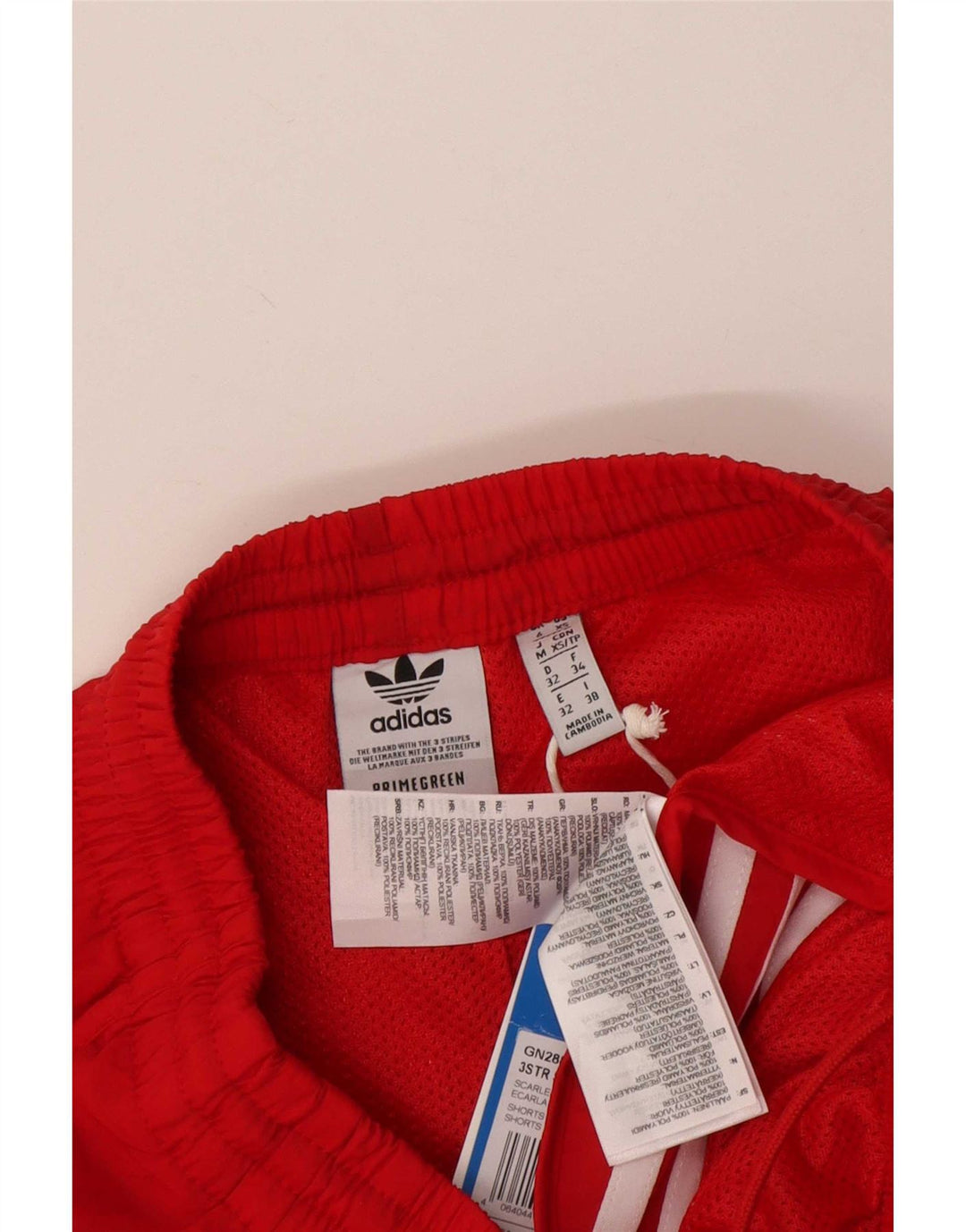 Adidas Short de sport pour femme UK 6 XS Rouge Polyester