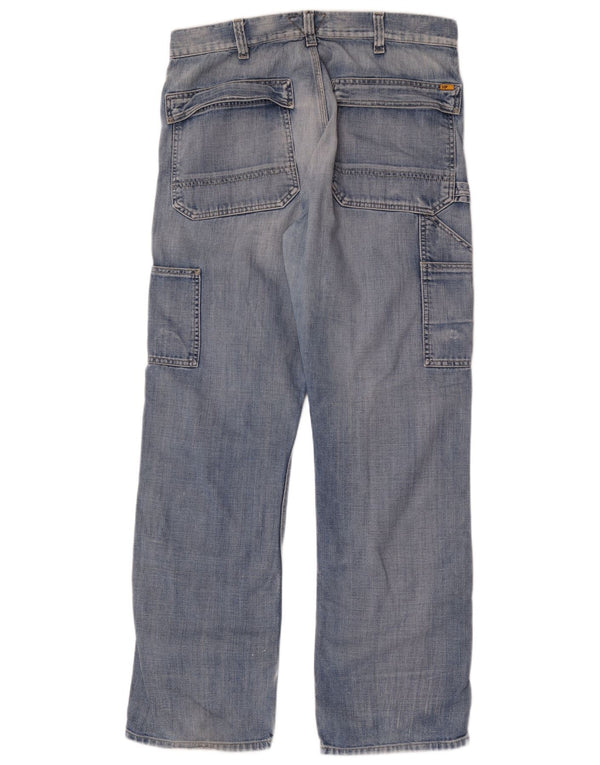 Meltin' Pot Jean Cargo Droit Homme W36 L33 Bleu Coton