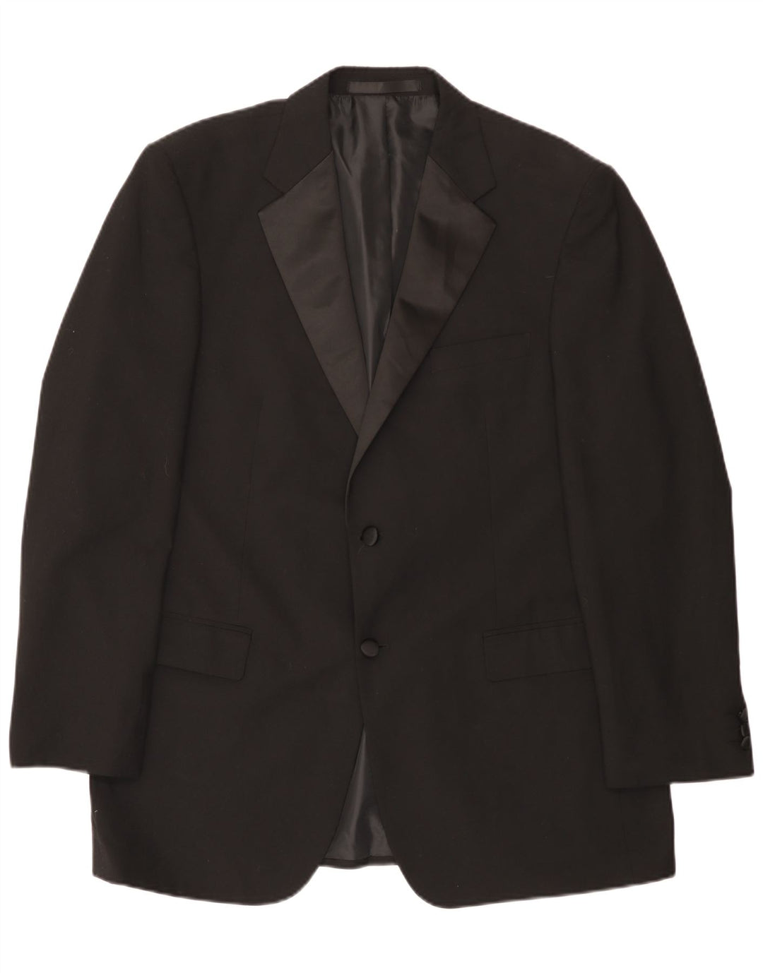 Marks & Spencer Veste blazer à 2 boutons pour homme UK 42 Large Noir Polyester