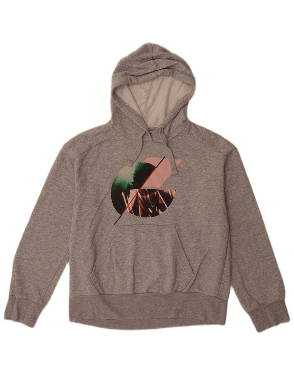 PRANA Pull à capuche graphique surdimensionné pour femme UK 6 XS Gris