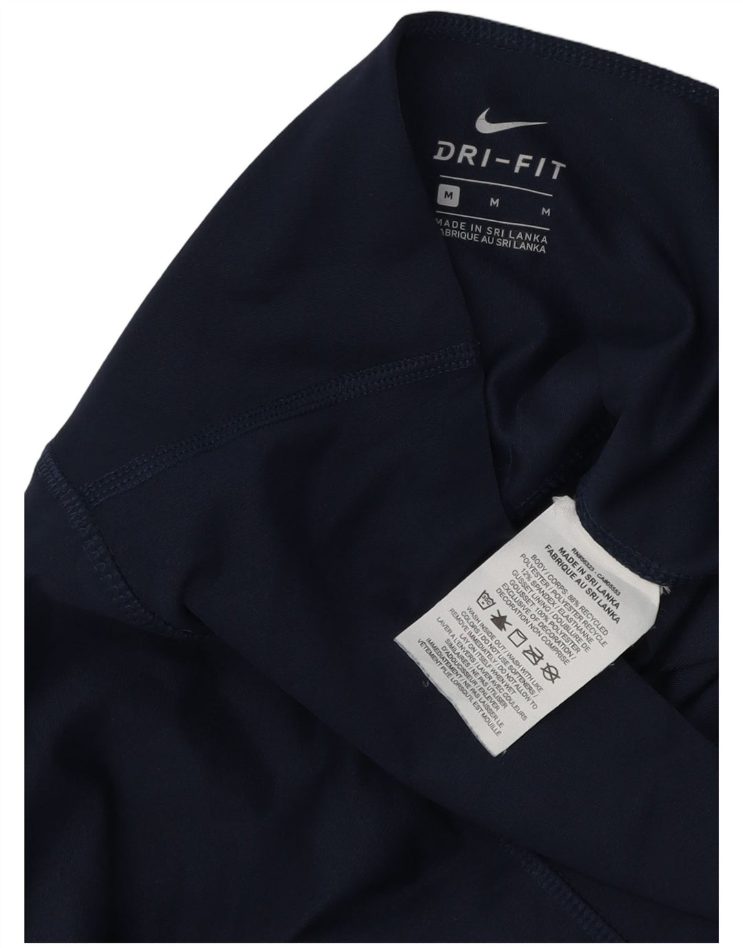 NIKE Legging Dri Fit pour femme UK 12 Bleu marine moyen Polyester