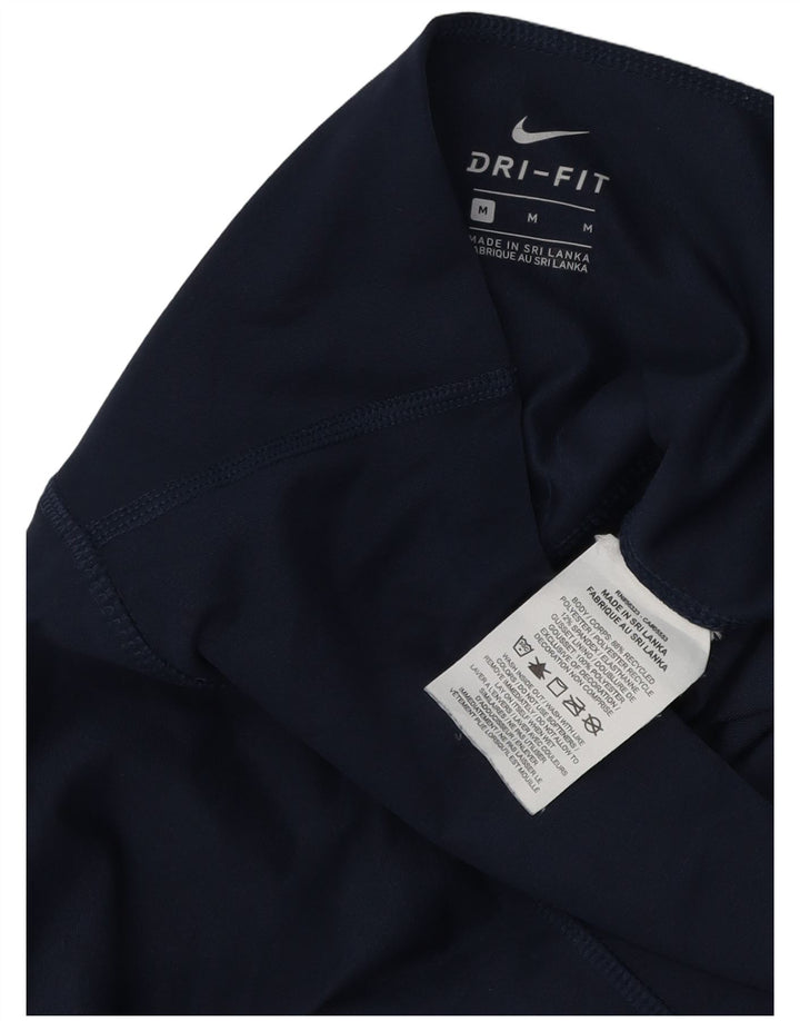 NIKE Legging Dri Fit pour femme UK 12 Bleu marine moyen Polyester