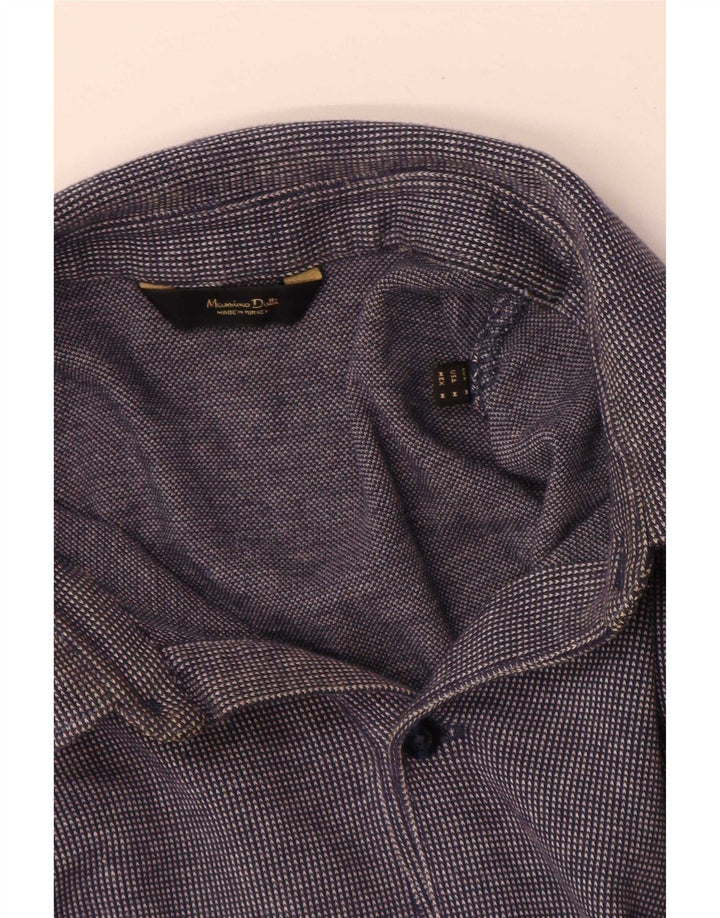 Massimo Dutti Polo à Manches Longues Homme Bleu Marine Moyen