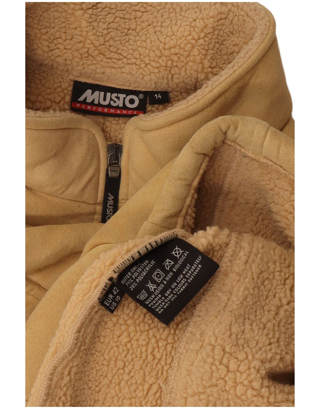 Musto Gilet Sherpa Femme UK 14 Grand Beige Polyester