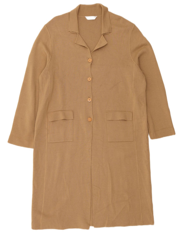 Marks & Spencer Pull cardigan long pour femme UK 12 Beige moyen