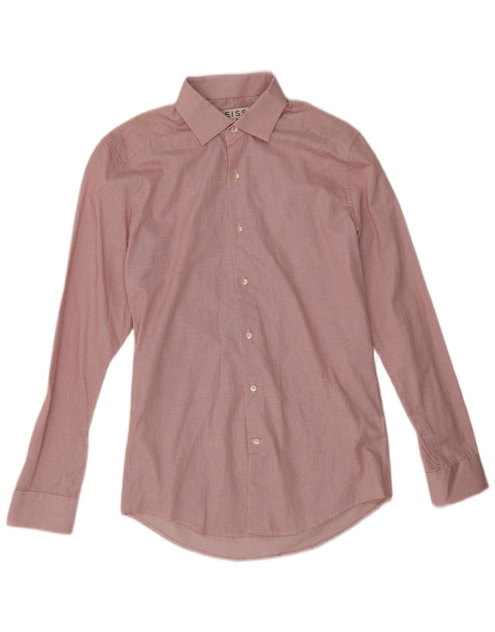 Reiss Chemise Slim Fit Petit Rouge Vichy Coton Homme