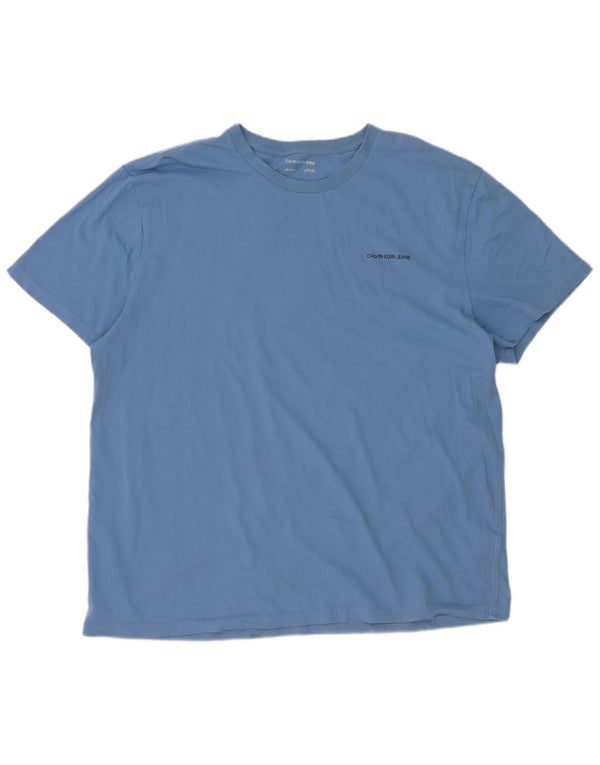 Calvin Klein Jeans T-Shirt Homme Top 2XL Bleu Coton