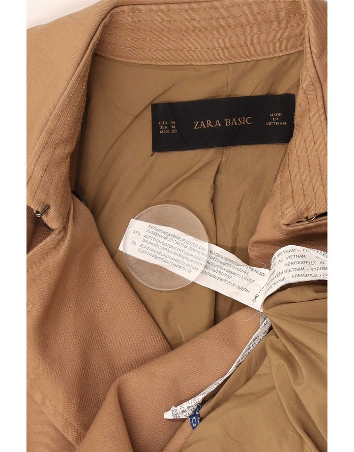 Zara Trench Femme UK 14 Coton Beige Moyen