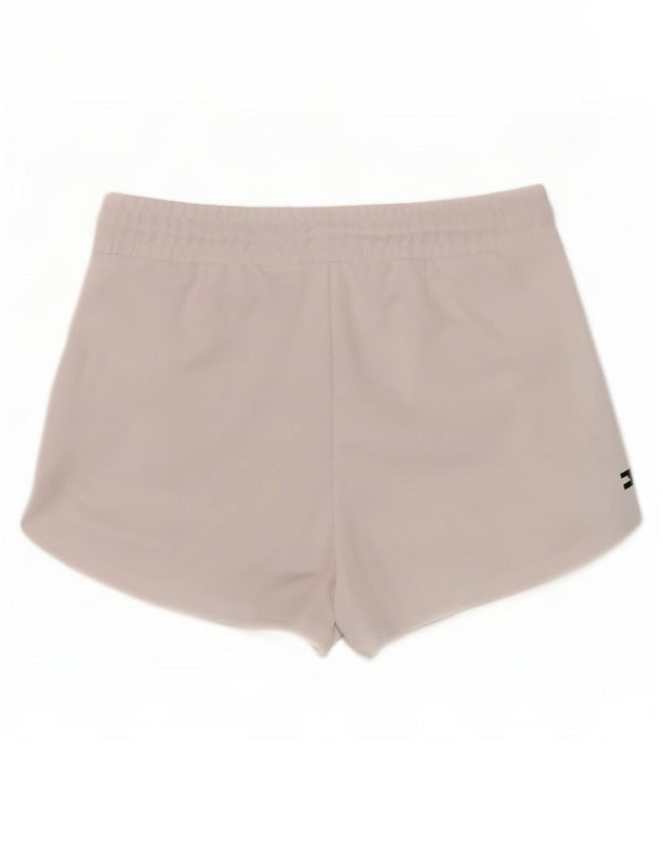 Nike Short de sport graphique pour femme UK 10 Small Blanc Colorblock Polyester