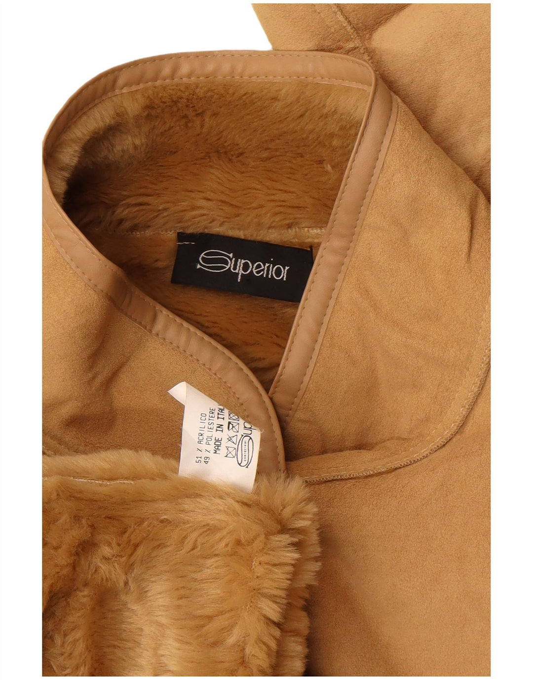 Veste Sherpa Supérieure Femme UK 18 XL Acrylique Beige