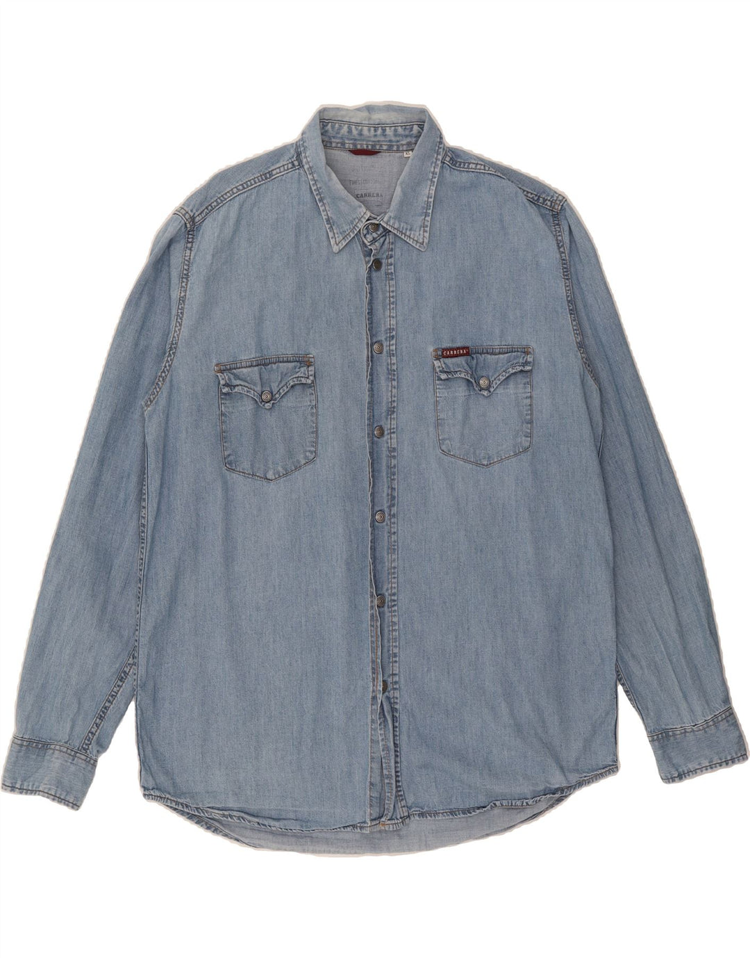 CARRERA Mens Denim Shirt XL Blue Cotton Vintage Carrera and Second-Hand Carrera from Messina Hembry 