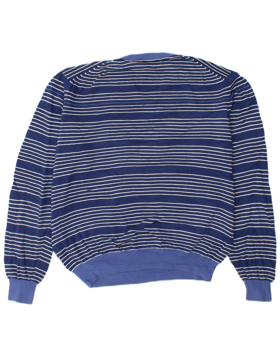 Kappa Homme Col V Pull Pull Large Bleu Marine Rayé Coton