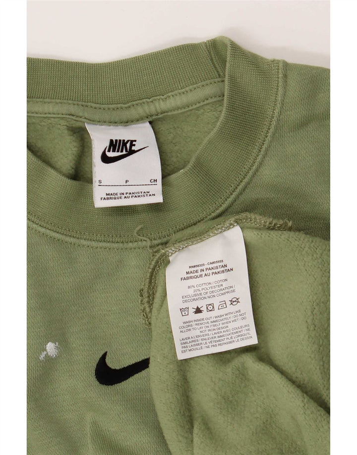 Nike Sweat-shirt coupe ample pour homme en coton vert Taille S