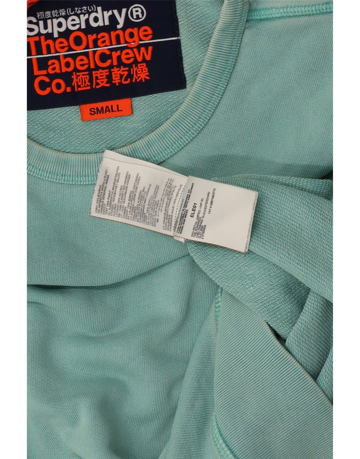 Superdry Homme Sweatshirt Jumper Petit Vert Coton