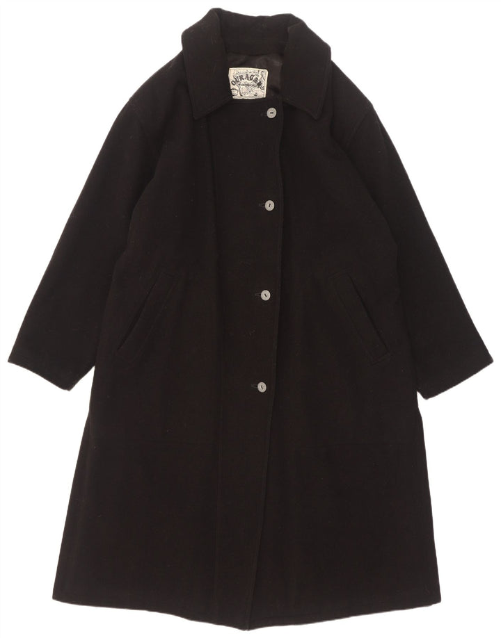 Ouragan Womens Yachting Overcoat Oversize IT 44 Laine Noir Moyen