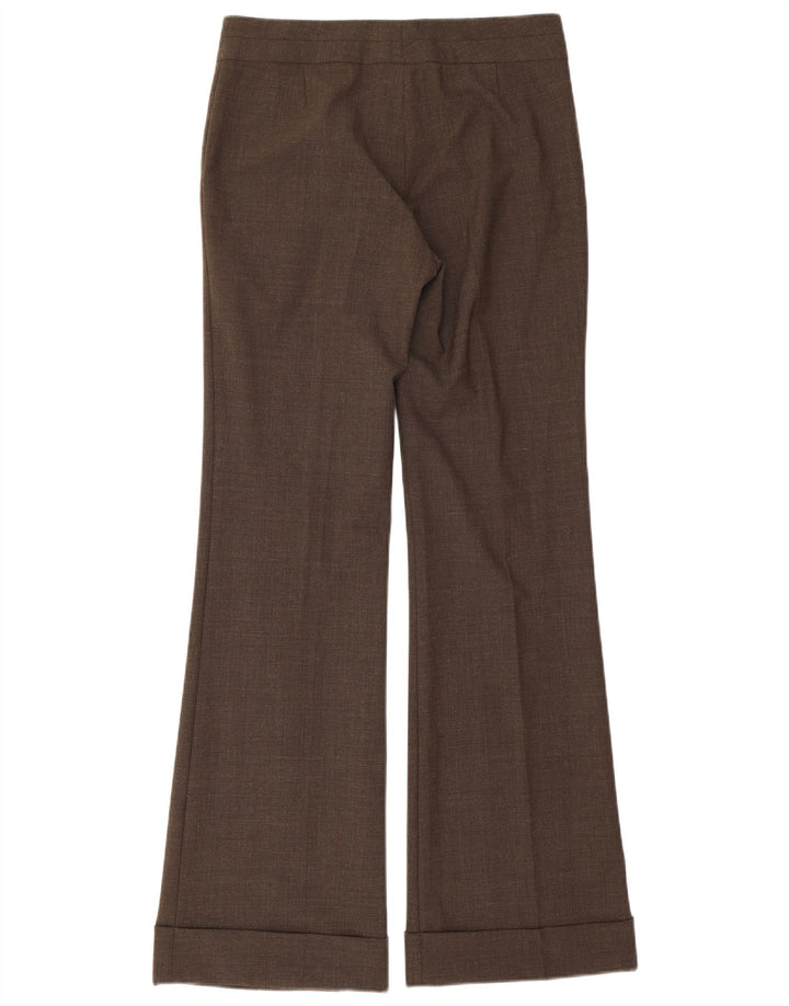 Naf Naf Pantalon de costume évasé pour femme EU 40 Medium W30 L33 Marron Polyester
