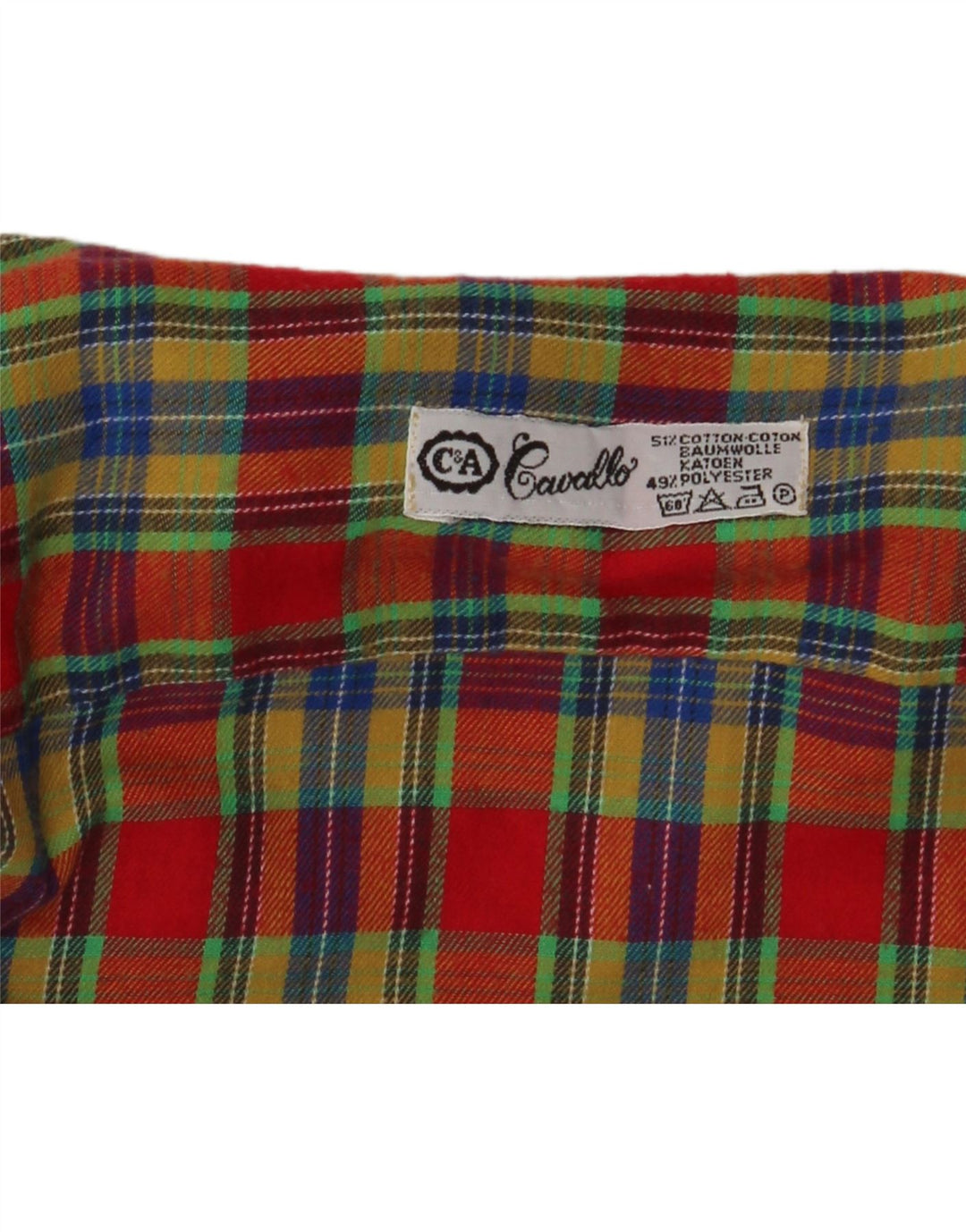 C & A Chemise Homme Medium Multicolore Carreaux Coton
