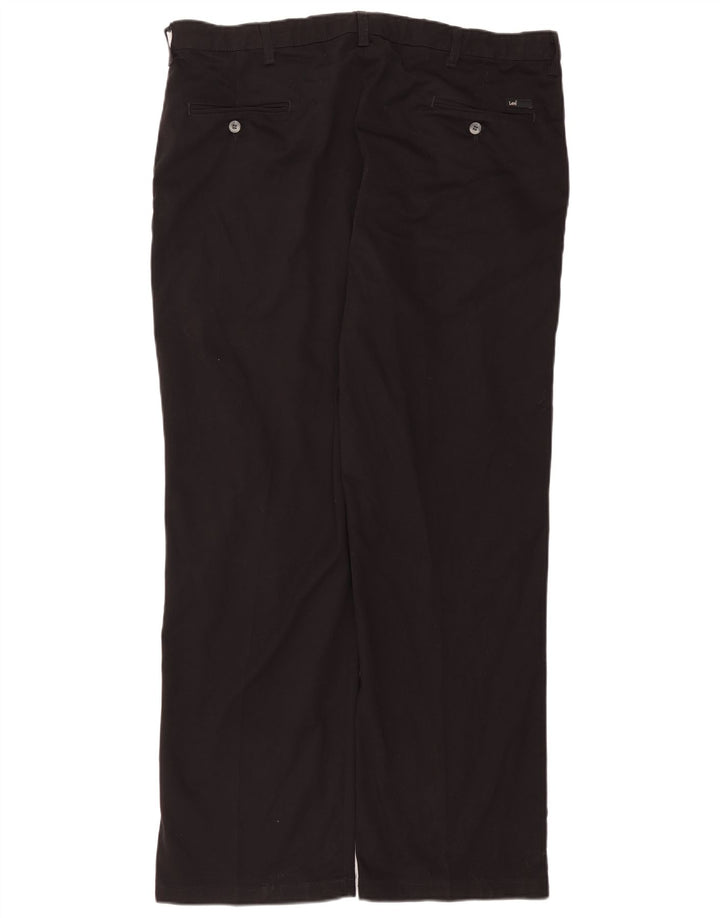 LEE Pantalon Chino Droit Homme Coupe Sur Mesure W40 L32 Coton Noir