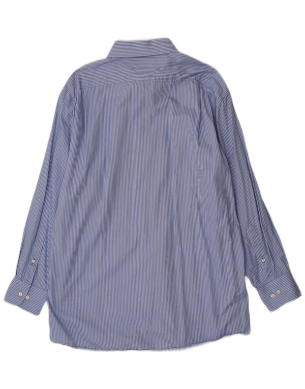Tommy Hilfiger Chemise coupe régulière pour homme Taille 16 1/2 Grandes rayures bleues