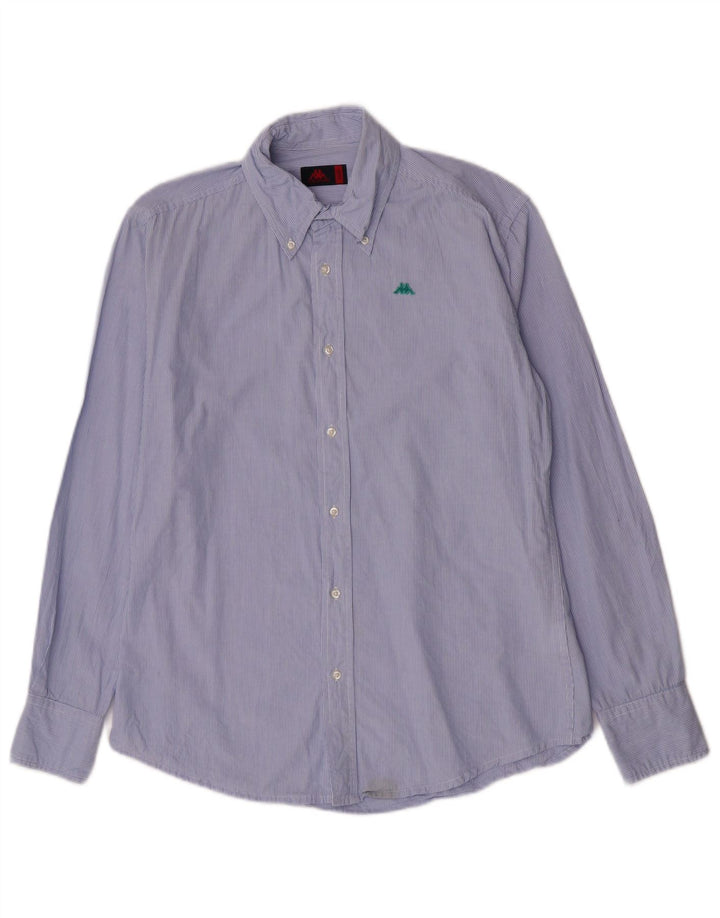 Kappa Chemise Homme Large Bleu Rayure Coton
