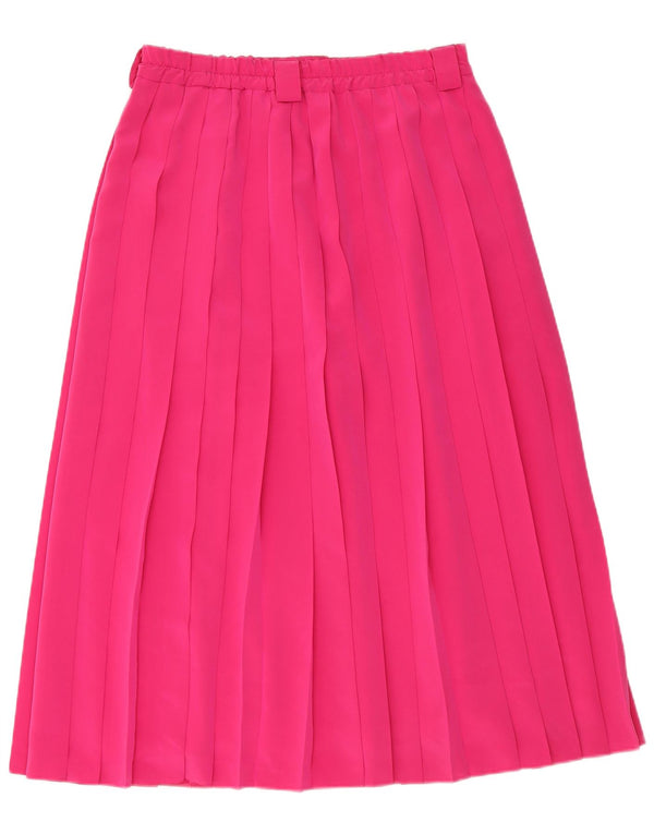 MICHAEL H. Womens Pleated Skirt UK 16 Large W32  Pink Polyester