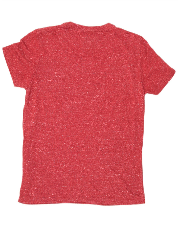 Superdry T-Shirt Regular Fit Graphic Homme Rouge Moyen Moucheté Coton